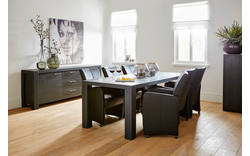 Goossens excellent eetkamerstoel riva zwart leer - 8150287-02