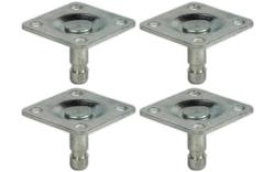 Goossens set van 4 wieltjes zwart kunststof - 8150544-01