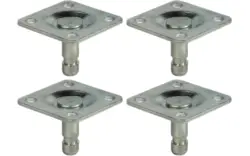 Goossens set van 4 wieltjes zwart kunststof - 8150544-01