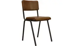 Goossens eetkamerstoel chaplin bruin leer - 8150555-01