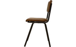Goossens eetkamerstoel chaplin bruin leer - 8150555-01