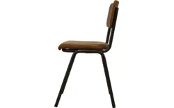 Goossens eetkamerstoel chaplin bruin leer - 8150555-01