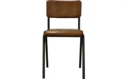 Goossens eetkamerstoel chaplin bruin leer - 8150555-01
