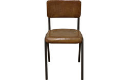 Goossens eetkamerstoel chaplin bruin leer - 8150555-01
