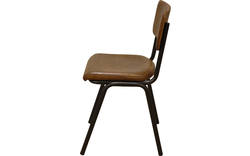 Goossens eetkamerstoel chaplin bruin leer - 8150555-01