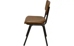 Goossens eetkamerstoel chaplin bruin leer - 8150555-01