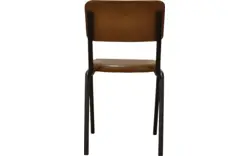 Goossens eetkamerstoel chaplin bruin leer - 8150555-01