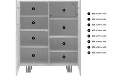 Goossens opbergkast luuk blank eiken - 8160250-01