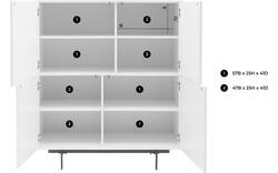 Goossens basic opbergkast verona wit mdf - 8160594-01