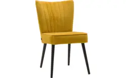 Goossens eetkamerstoel rob geel stof - 8160697-01