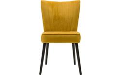 Goossens eetkamerstoel rob geel stof - 8160697-01