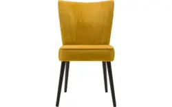 Goossens eetkamerstoel rob geel stof - 8160697-01