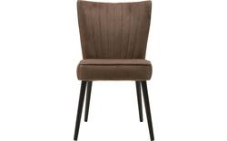 Goossens eetkamerstoel rob bruin stof - 8160698-01