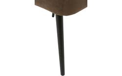 Goossens eetkamerstoel rob bruin stof - 8160698-01