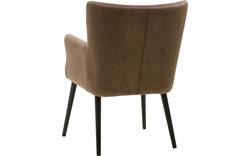 Goossens eetkamerstoel rob bruin stof - 8160699-01