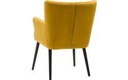 Goossens eetkamerstoel rob geel stof - 8160700-01