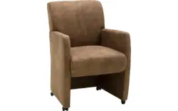 Goossens eetkamerstoel alex bruin microvezel - 8160950-01