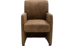Goossens eetkamerstoel alex bruin microvezel - 8160950-01