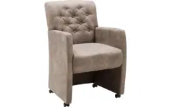 Goossens eetkamerstoel oliver bruin microvezel - 8160954-01