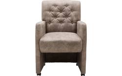 Goossens eetkamerstoel oliver bruin microvezel - 8160954-01