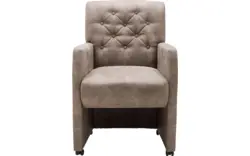 Goossens eetkamerstoel oliver bruin microvezel - 8160954-01