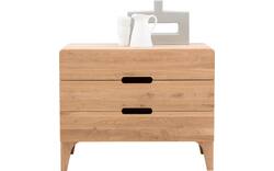 Goossens excellent ladekast curve onbewerkt eiken - 8170299-02
