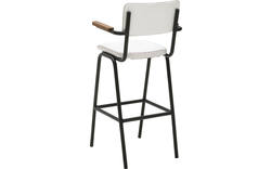Goossens barstoel chaplin wit leer - 8170398-03