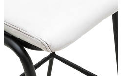 Goossens barstoel chaplin wit leer - 8170398-01