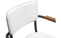 Goossens barstoel chaplin wit leer - 8170398-01