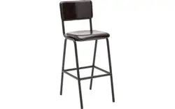 Goossens barstoel chaplin grijs leer - 8170399-01