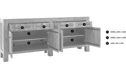 Goossens dressoir roots grijs eiken - 8170422-02