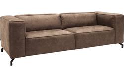 Goossens zitbank calvin bruin micro leer - 8171143-627-02