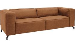 Goossens zitbank calvin bruin micro leer - 8171143-633-02