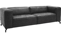 Goossens zitbank calvin grijs micro leer - 8171143-634-02
