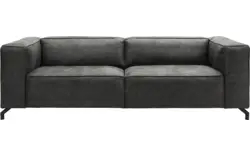 Goossens zitbank calvin grijs micro leer - 8171143-635-01