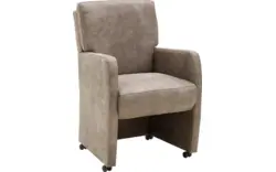 Goossens eetkamerstoel leen bruin microvezel - 8171206-01
