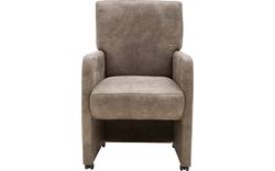 Goossens eetkamerstoel leen bruin microvezel - 8171206-01