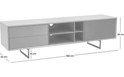 Goossens basic tv meubel vienna bruin mdf - 8171315-01