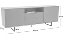 Goossens basic dressoir vienna bruin mdf - 8171317-01