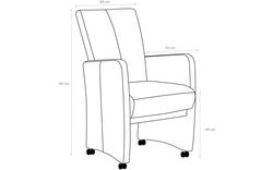 Goossens excellent eetkamerstoel riva zwart kunstleer - 8122394-01