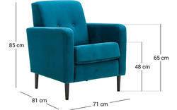 Goossens fauteuil hipp groen stof - 8171443-01
