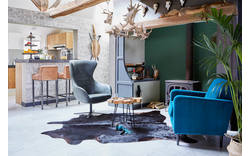 Goossens fauteuil hipp groen stof - 8171443-01