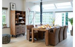 Goossens eetkamerstoel alex bruin microvezel - 8180022-16