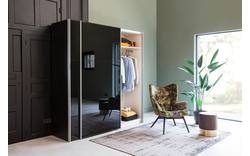 Goossens kledingkast sydney zwart hoogwaardig meubelplaat - 8180435-05