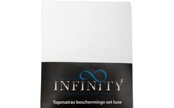 Goossens boxspringbeschermingsset infinity bbs luxe 8 13 cm wit stof - 8180028-02