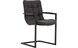 Goossens eetkamerstoel steven grijs microvezel - 8180180-02