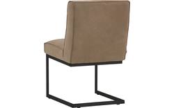 Goossens excellent eetkamerstoel tom bruin leer - 8180200-03-zwartepoot