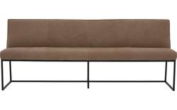 Goossens excellent eetkamerbank tom bruin leer - 8180201-02