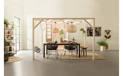 Goossens eettafel santos bruin eiken - 8180221-01