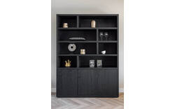 Goossens buffetkast barcelona zwart eiken - 8181001-01